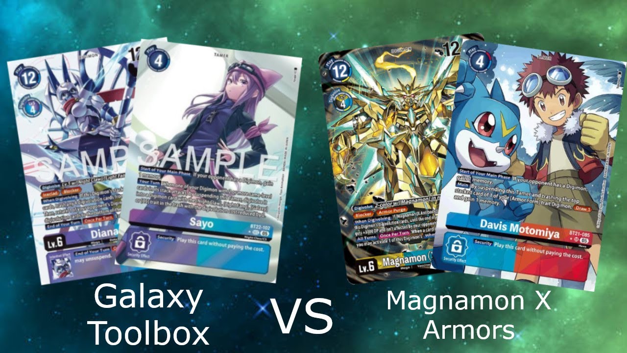 Galaxy Tool Box VS Magnamon X Armors | Digimon TCG Match BT22