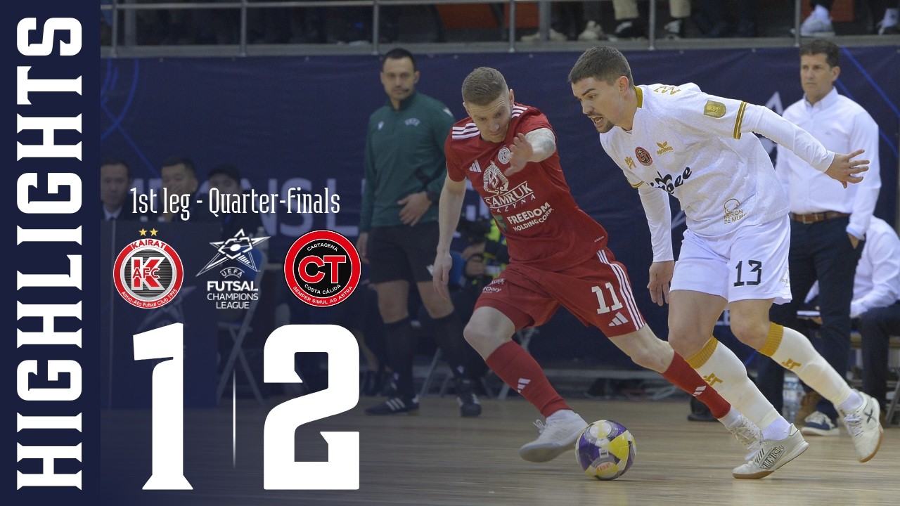 ▶️🏆🇪🇺𝗛𝗜𝗚𝗛𝗟𝗜𝗚𝗧𝗛𝗦 | Kairat Almaty 1️⃣-2️⃣ 𝐉𝐢𝐦𝐛𝐞𝐞 𝐂𝐚𝐫𝐭𝐚𝐠𝐞𝐧𝐚 𝐂𝐨𝐬𝐭𝐚 𝐂&aacute;𝐥𝐢𝐝𝐚 | UEFA Futsal Champions League