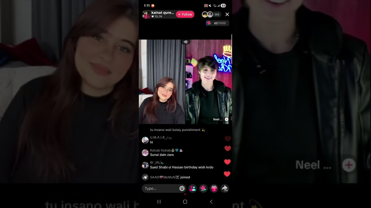 kainat qureshi tik tok live match today 04 01 2026