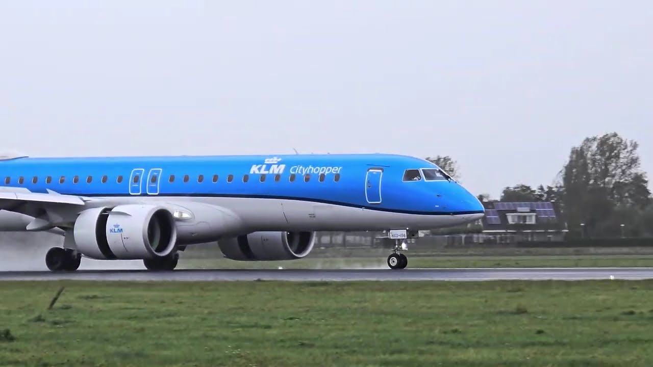 KLM Cityhopper Embraer E195-E2 PH-NXU Landing at Amsterdam | DUB to AMS