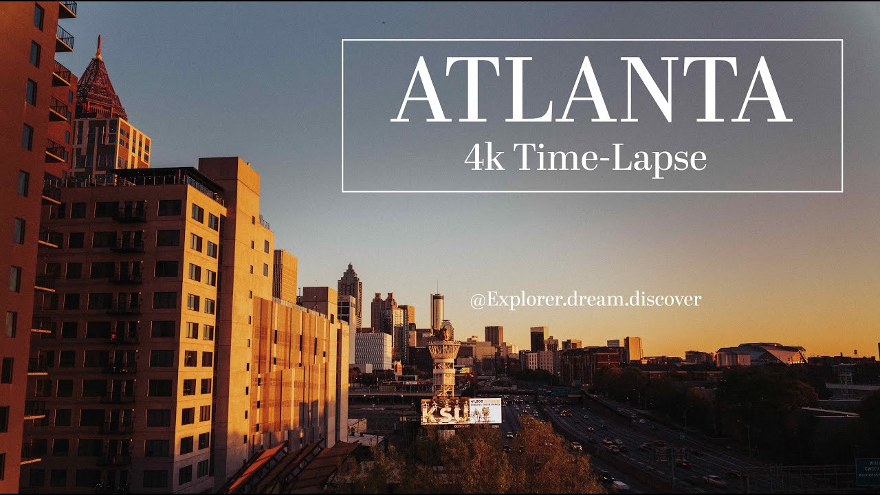4k Sunset Time-lapse of Atlanta Skyline