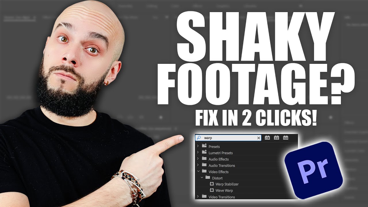 Stabilize Video in 2 Clicks | Premiere Pro Warp Stabilizer for Beginners