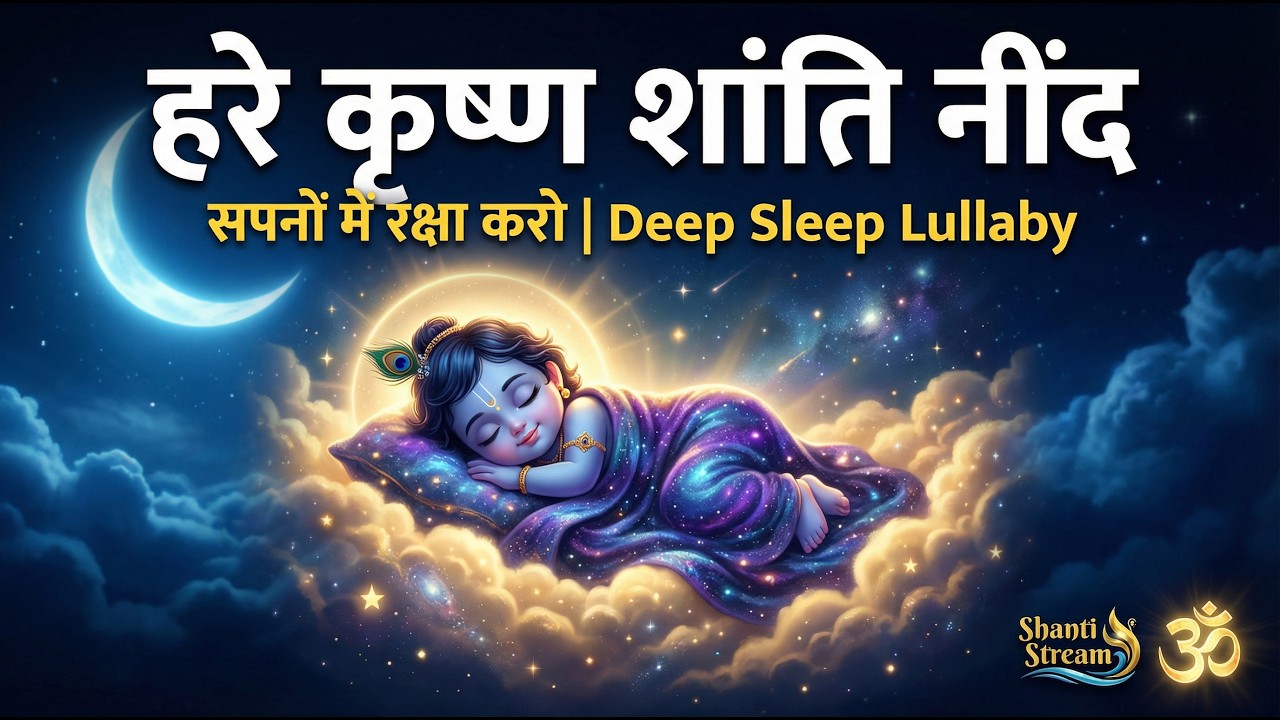Can't Sleep? 🕉️ Fall Asleep in Krishna's Lap | Peaceful Lullaby for Anxiety Relief | Shanti Stream