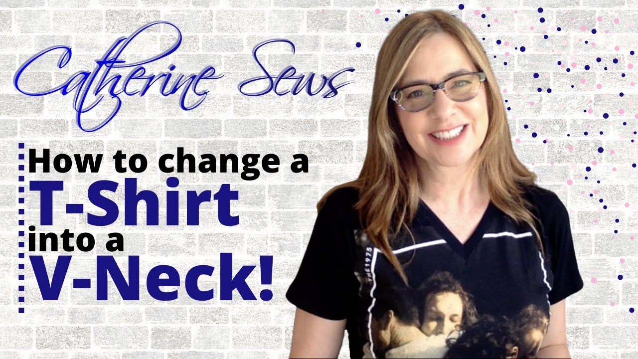 Change a T-shirt to a V-neck! : full tutorial