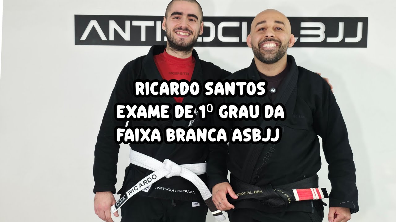 Ricardo Santos exame de 1⁰ grau da faixa branca Método #antisocialbrazilianjiujitsu 