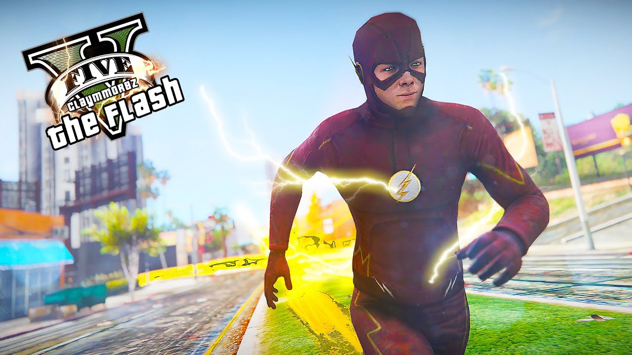 GTA 5 PC - The Flash VS Bank Robbery ! In a Flash ! (With Ultimate Flash Mod)
