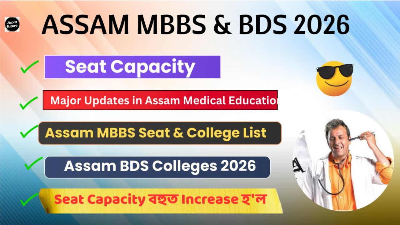 Assam MBBS & BDS 2026 Seat Capacity ✅ Seat & College List 🤷 Seat Capacity বহুত Increase হ'ল | 