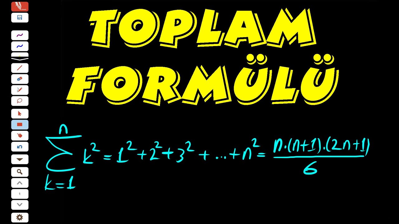 İSPAT: TOPLAM FORMÜLÜ (1^2+2^2+3^2+...+n^2=n(n+1)(2n+1)/6)
