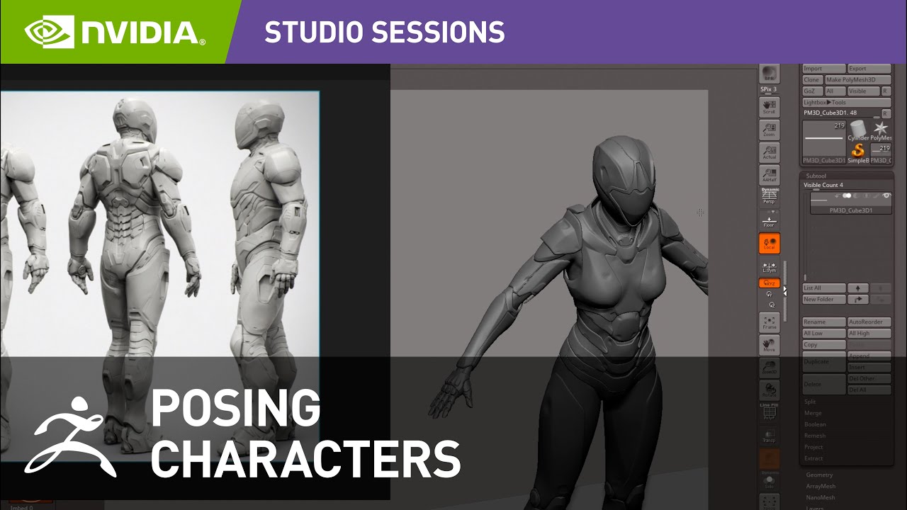 Perfectly Posing Characters in ZBrush w/ Alessandro Baldasseroni | NVIDIA Studio Sessions