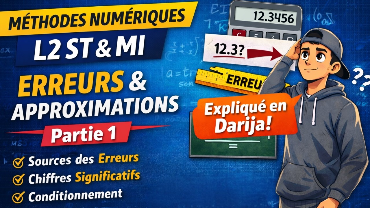 Méthodes Numériques L2 ST & MI – Introduction aux Erreurs et Approximations Expliqué en Darija + Exe
