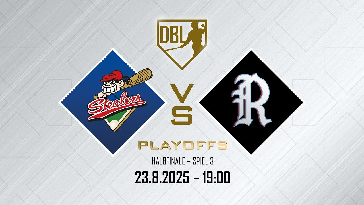 Live 🔴 Deutsche Baseball Liga - Halbfinale: Hamburg Stealers vs. Regensburg Legionäre - Spiel 3