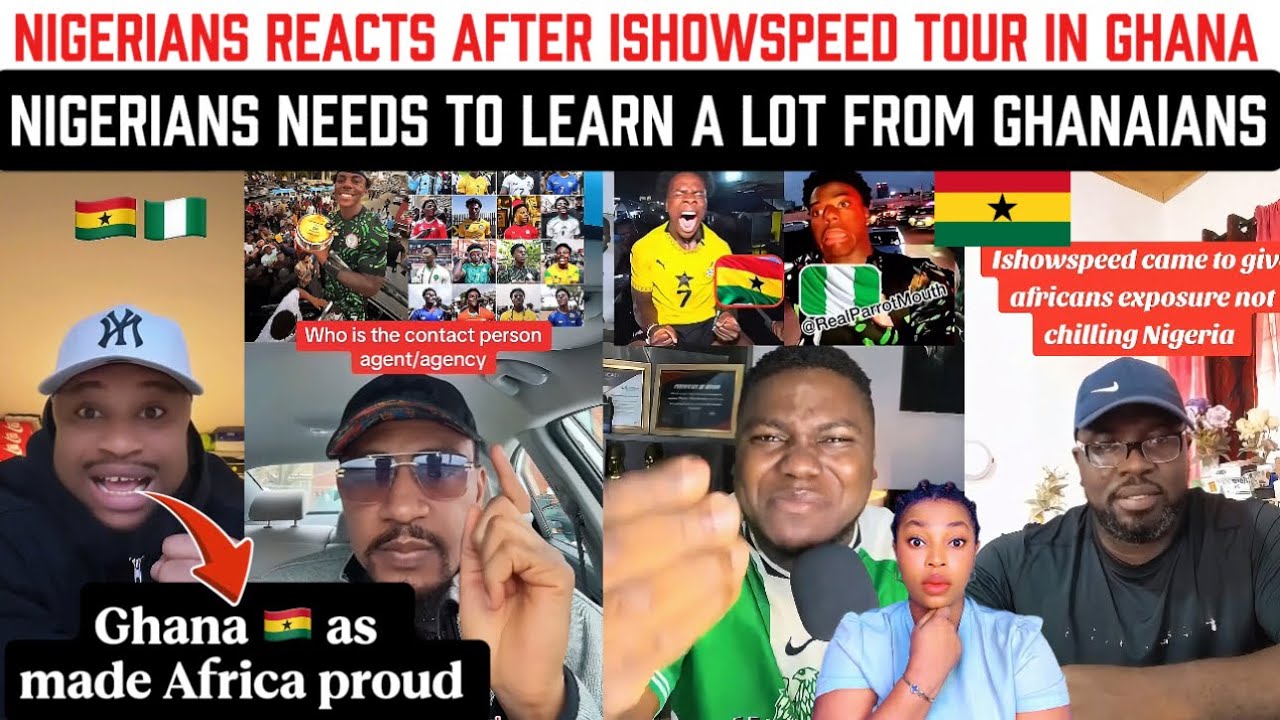 Реакция нигерийцев на тур @Ishowspeed в Гане 🇬🇭 Нигерийцам нужно многому научиться у ганцев 🇬🇭