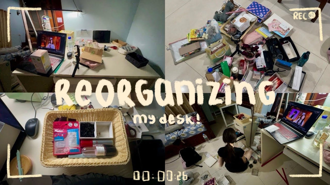 reorganizing my desk | Kachana