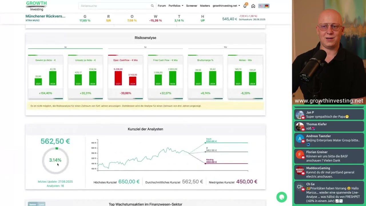 M&uuml;nchener R&uuml;ckversicherung Analyse 2025 | Growth Analyse Software Insights