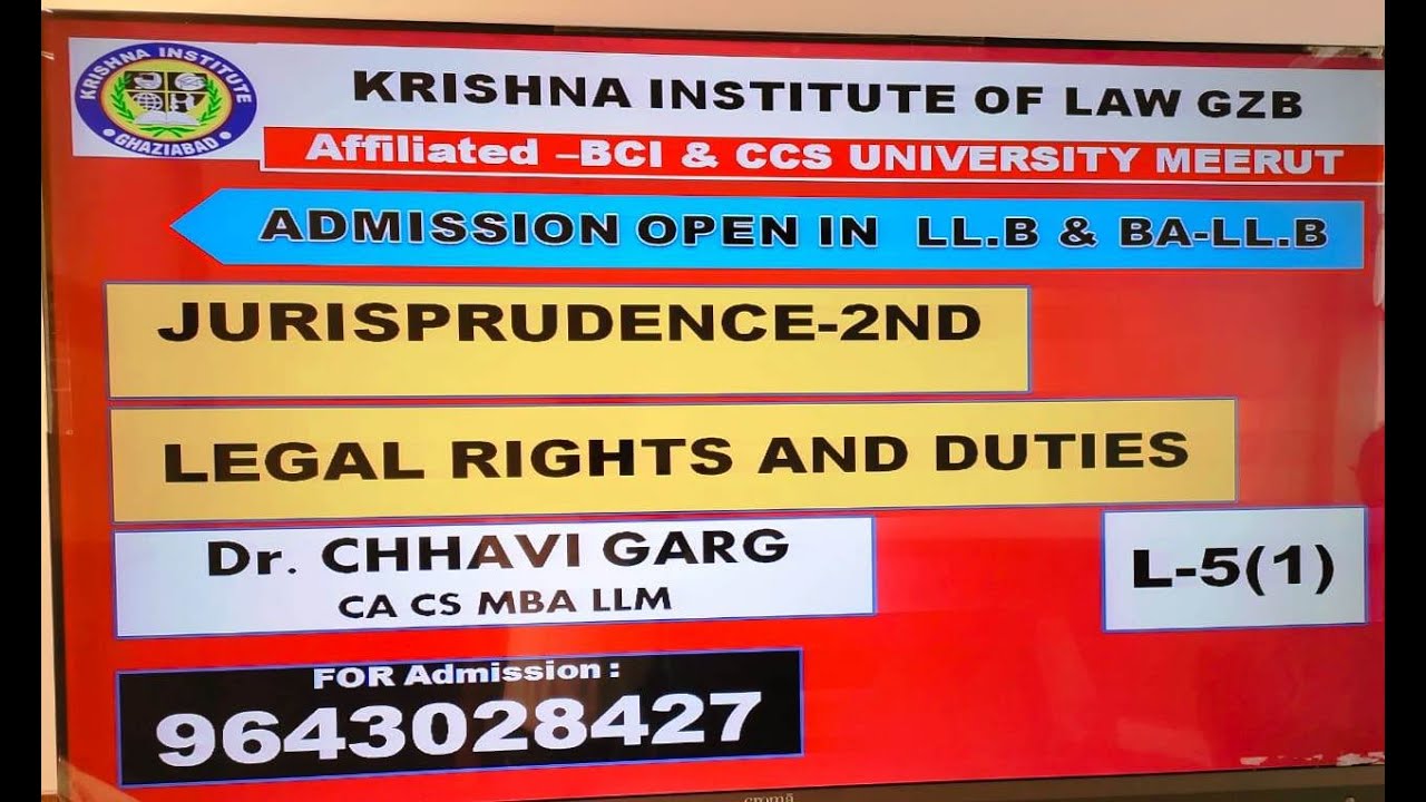 Jurisprudence -2 | LEGAL RIGHTS AND DUTIES