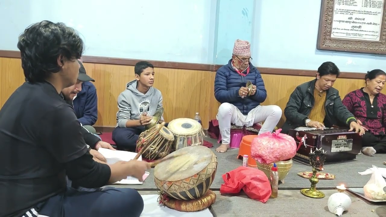 Basanta song with students/ Shree jalbinayak Bhajan Khala. Mahashivaratri Bhajan- Guru Rajendra 2082