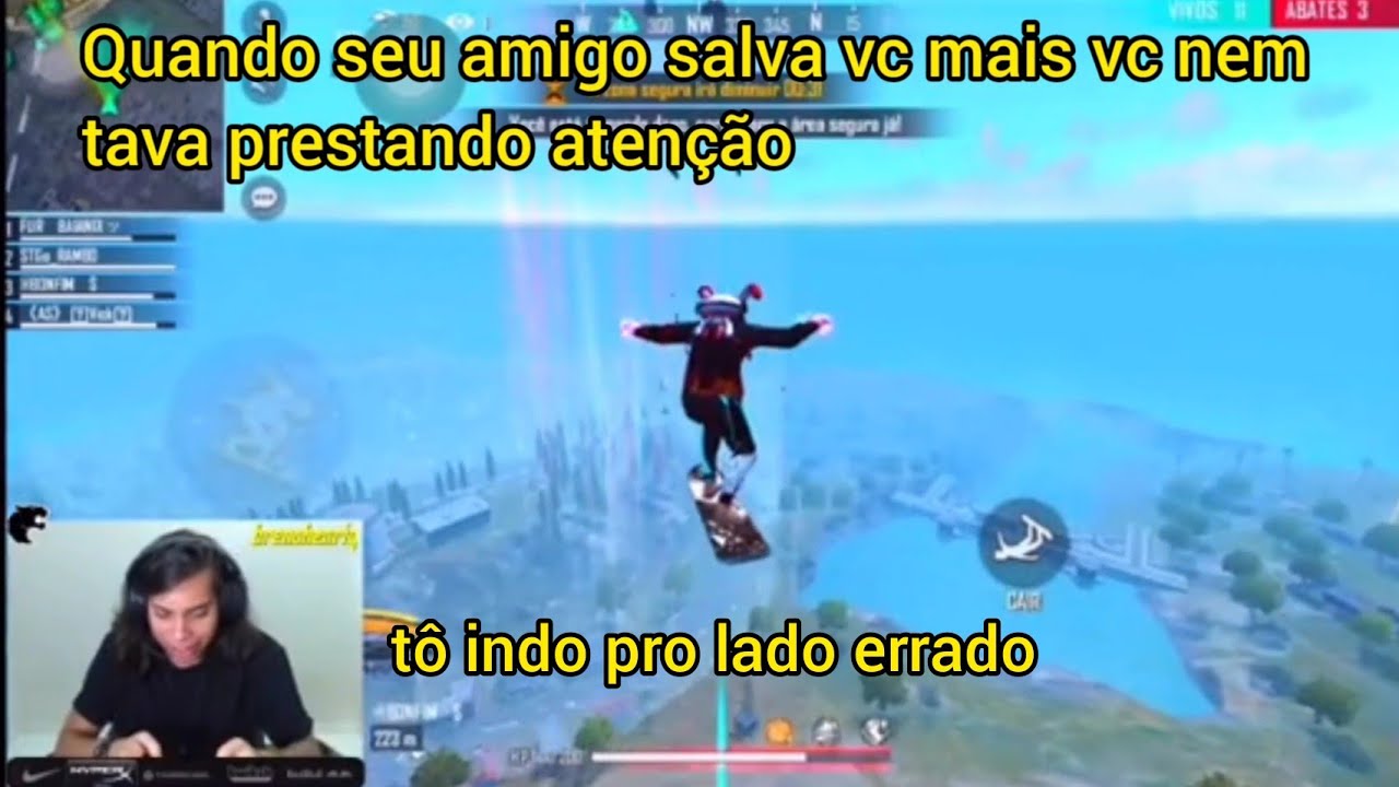 QUANDO SEU AMIGO SALVA VC MAIS VC NEM TAVA PRESTANDO ATENÇÃO(coisas que só acontecem em squad FF🔥)