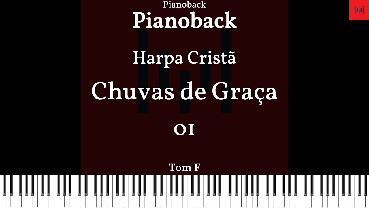 Harpa Cristã N 01 - Chuvas de Graça PIANOBACK TOM F LEGENDADO #harpacristã #playback