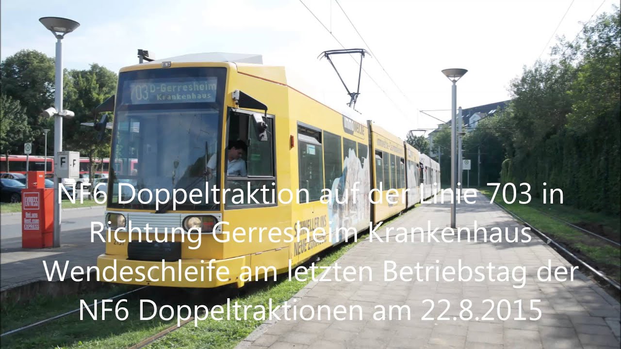 Straßenbahn Düsseldorf Modernisierte Haltestelle Uhlandstraße, NF6 Doppeltraktionen Linie 703