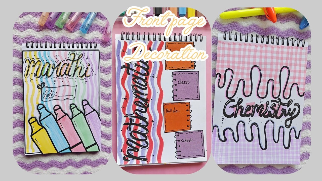 6 Subject Journal Cover Page Designs Compilation 