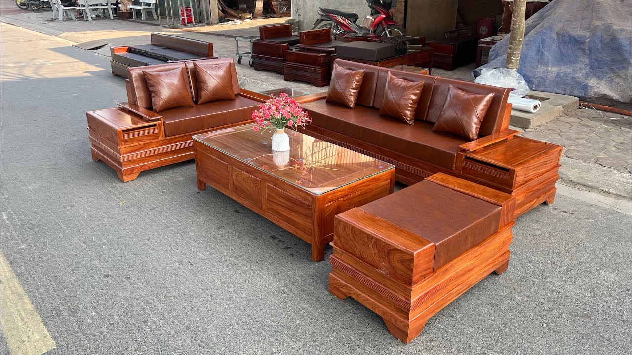 🔴Chỉ loanh quanh 20củ là sở hữu bộ sofa gỗ hương đá kê phòng khách 