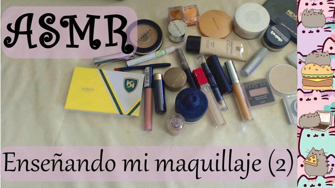 ASMR (Español): Enseñando mi maquillaje (2)