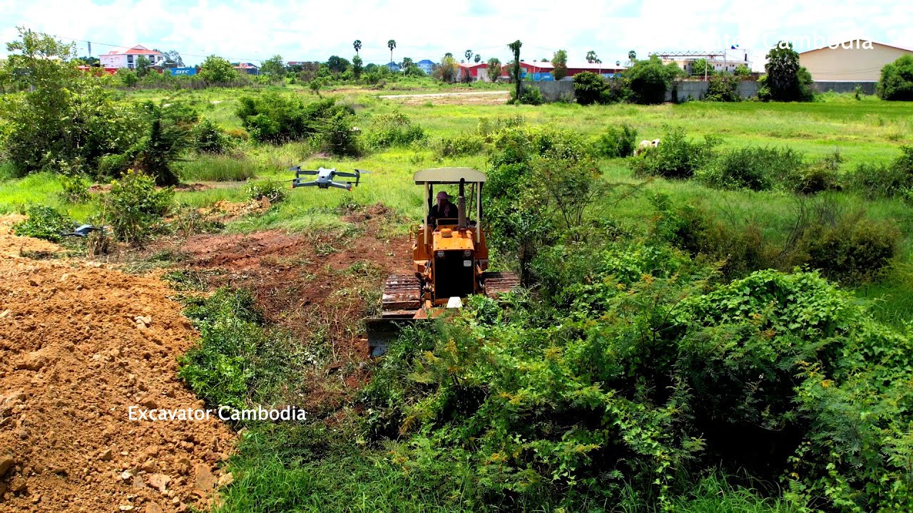 Full video !! Procsssing Filling up The Land Dozer komatsu D31P Push Stone Dump Truck 5Ton
