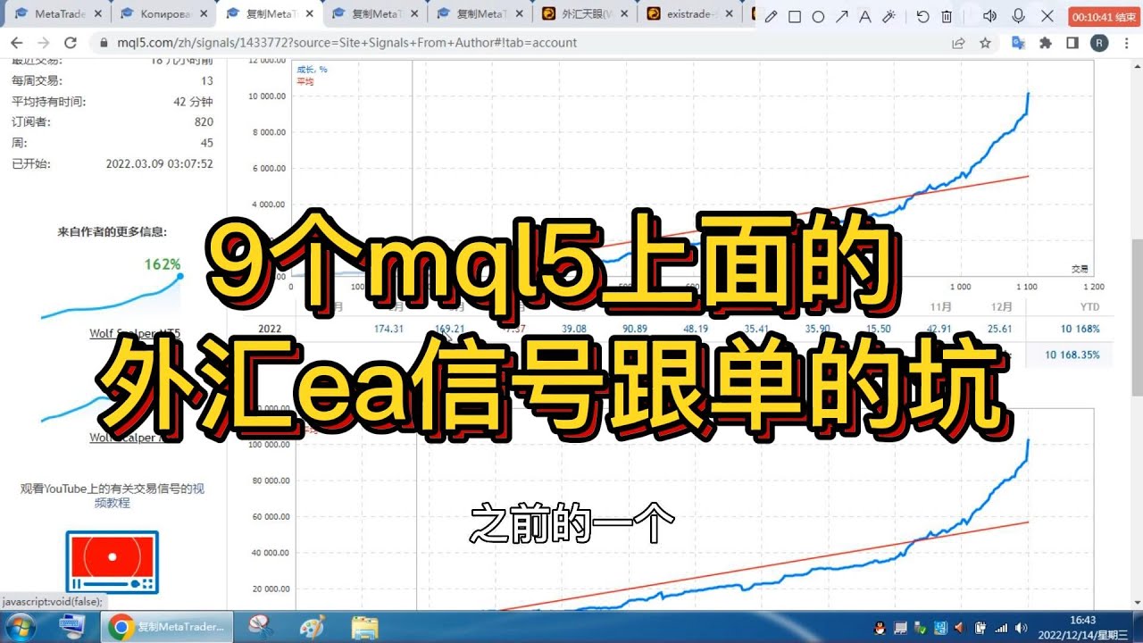 9个mql5上面的外汇ea信号跟单的坑