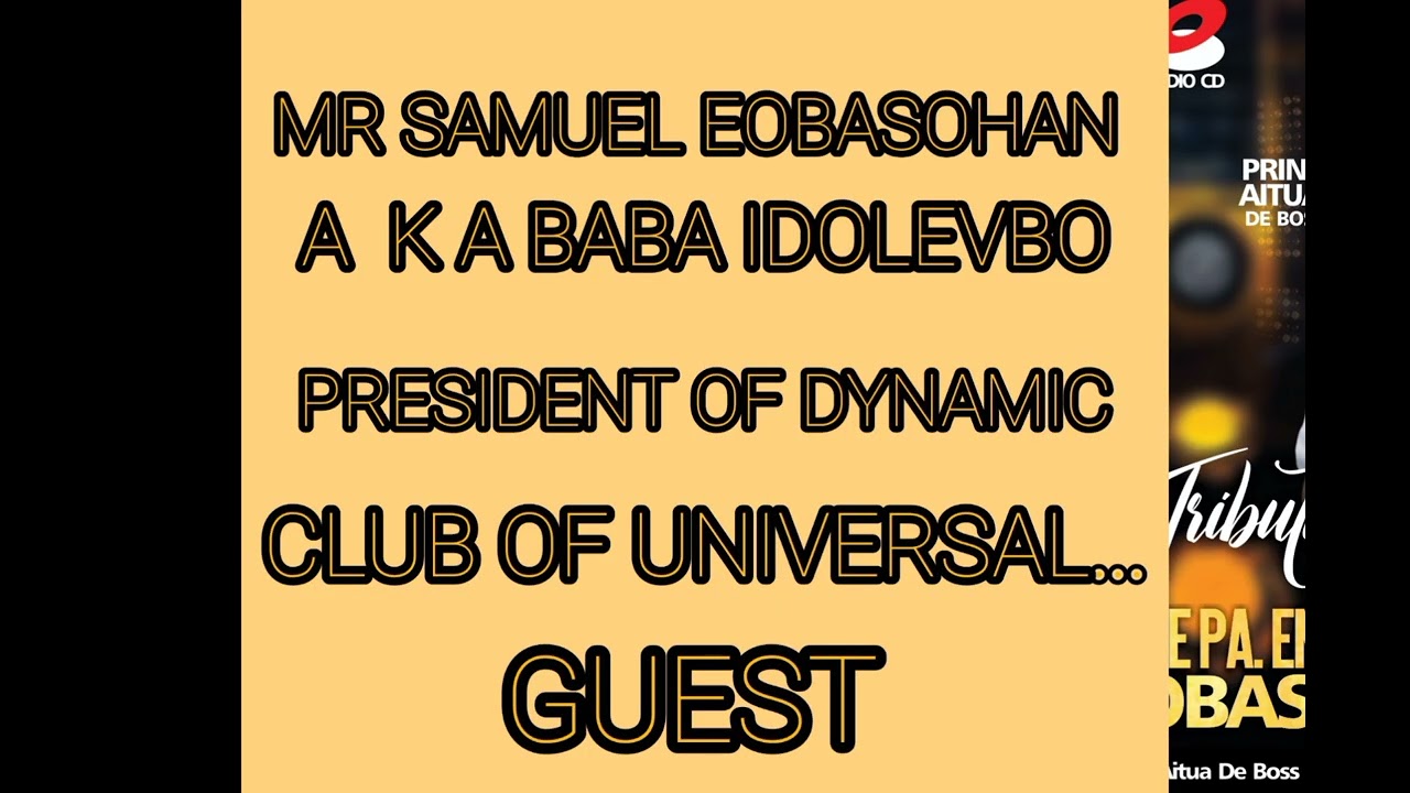 PRINCE AITUA DE BOSS) TRIBUTE TO EMMANUEL OBASOHAN -⁠) AUDIO OFFICIAL 
