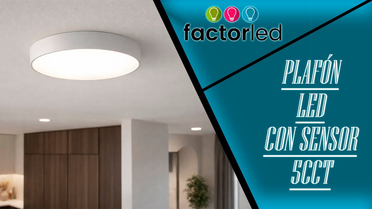 Plafón LED Circular con Sensor Radar | Potencia y CCT Ajustables