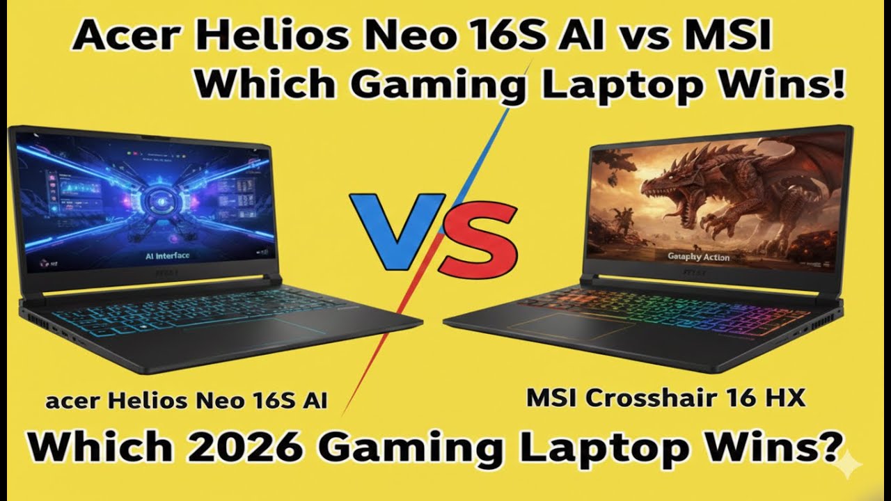 Acer Helios Neo 16S AI vs MSI Crosshair 16 HX: Which 2026 Gaming Laptop Wins?