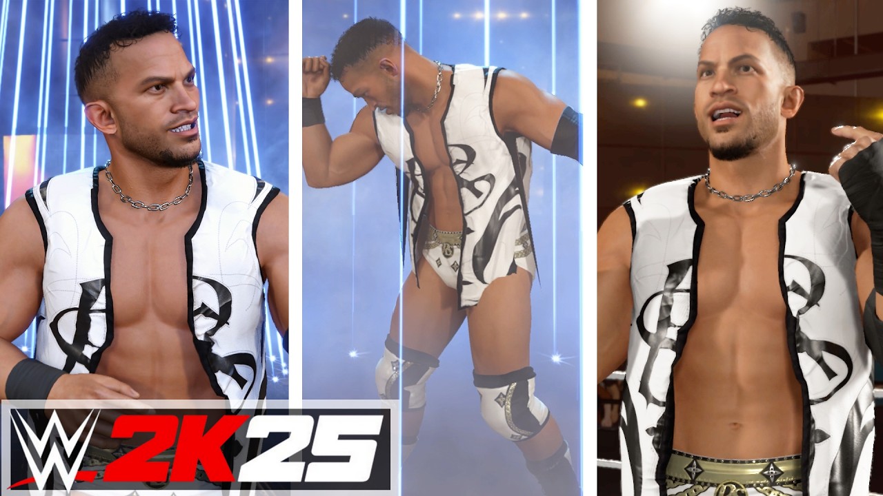 RICKY SAINTS - Full Mod Showcase w/ GFX, Attire, Pyro & Callnames - WWE 2K25