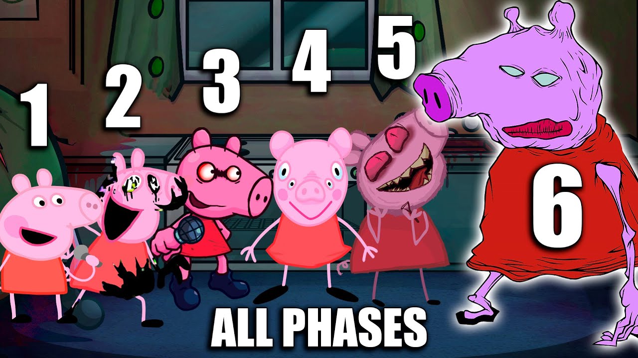 Peppa Pig ALL PHASES (0-6 phases) Friday Night Funkin' VS Peppa Pig