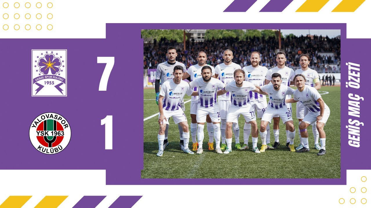 GEBZESPOR - YALOVASPOR GENİŞ MAÇ ÖZETİ
