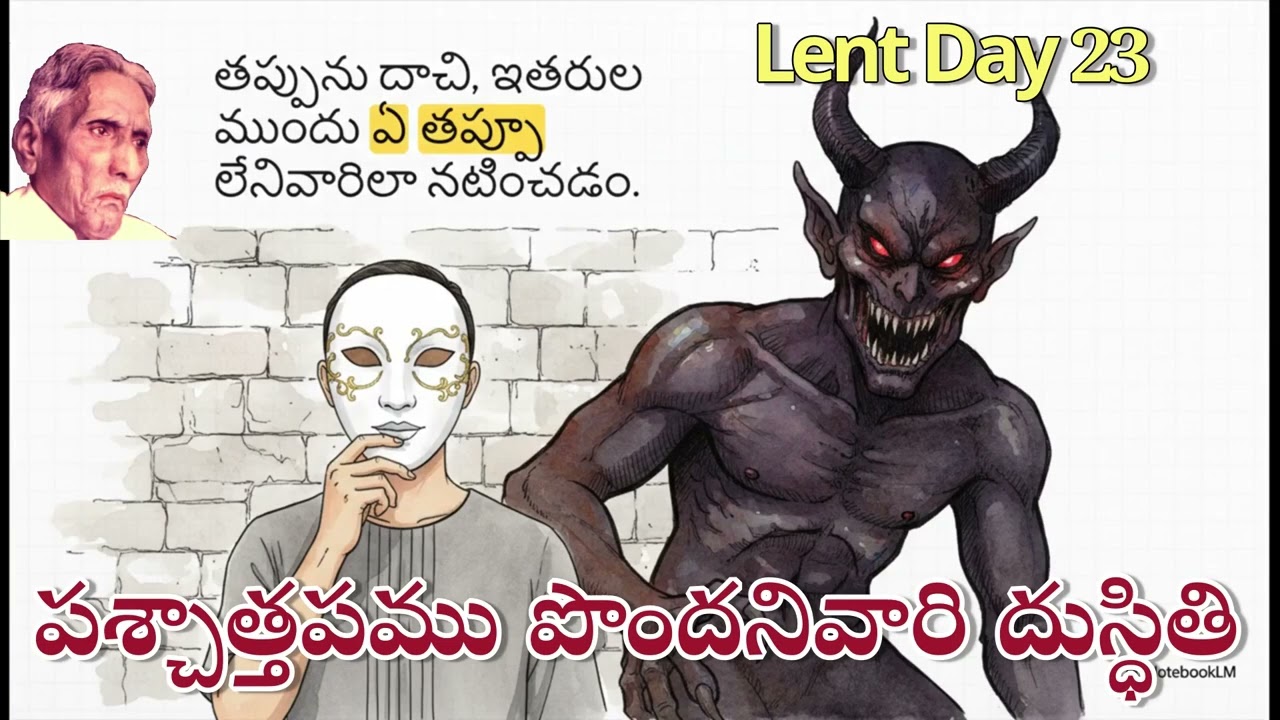 Lent 23. పశ్చాత్తాపము పొందనివారి దుస్ధితి from సిలువ విలువ - ధ్యాన కలువ by దేవదాసు అయ్యగారు