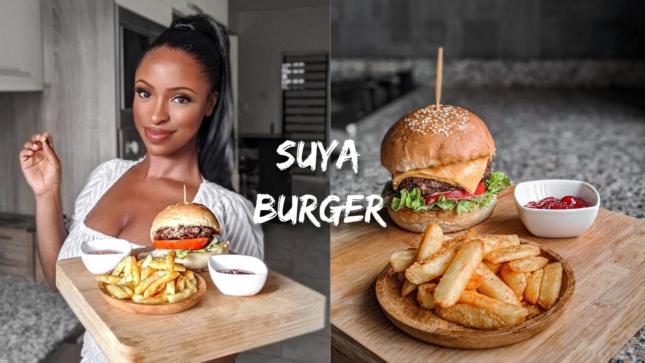 COOK WITH ME | BEEF SUYA BURGER | KEZIAENIANG