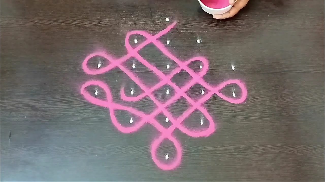easy 1 minute sikku Kolangal #kambikolams #simplerangoli #melikalamuggulu #dailyrangoli #kuttykolam