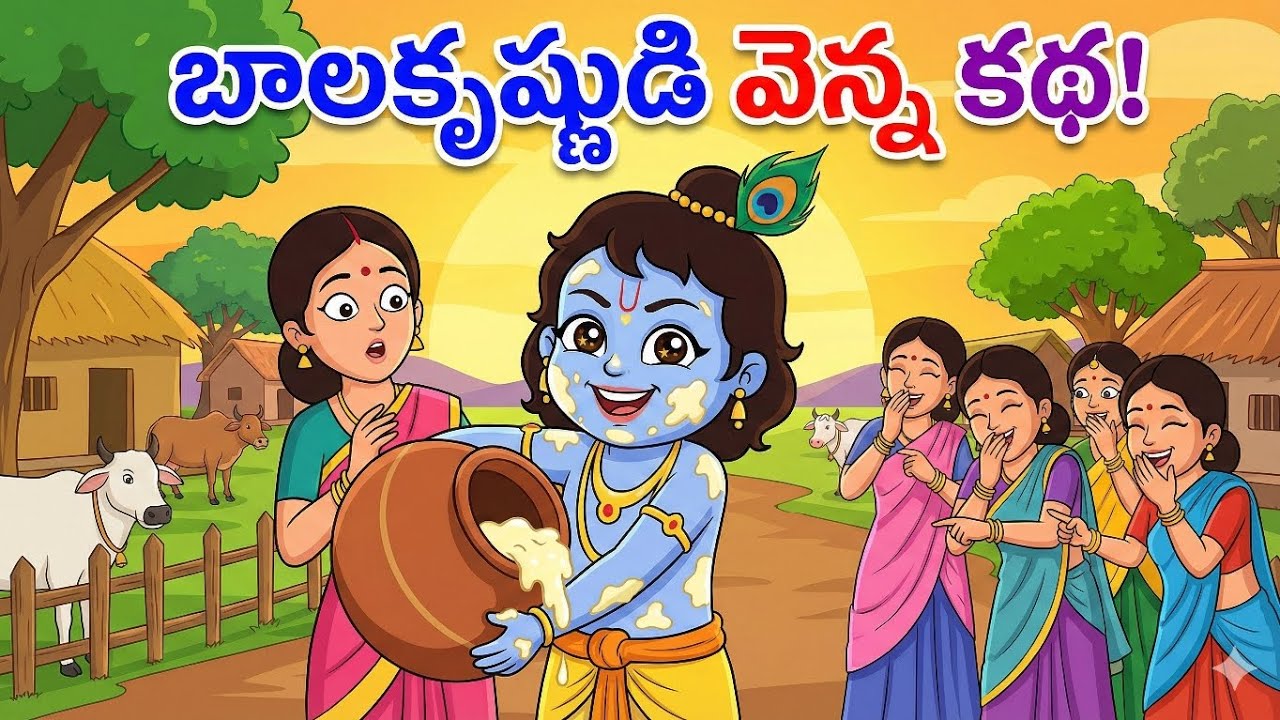 Lord Krishna Telugu | Moral stories | Mythological stories | Kids stories Telugu | Neethi kathalu