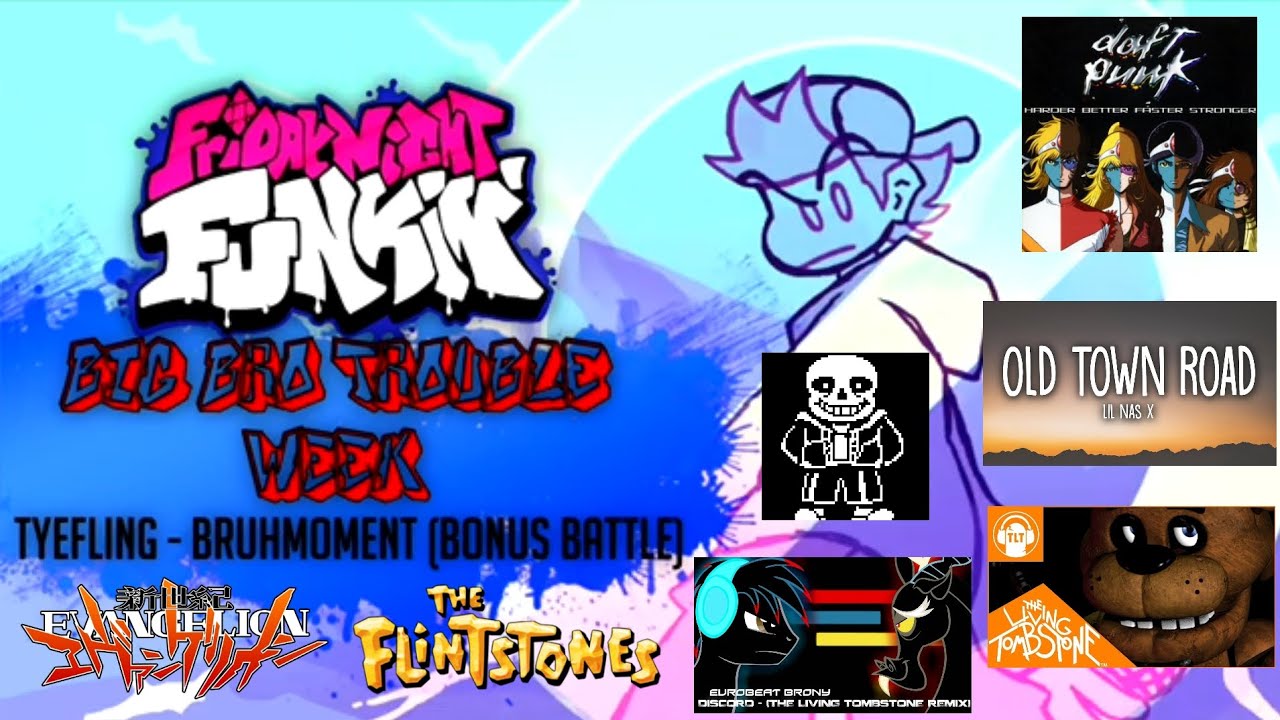 (FNF MASHUP) Bruhmoment, but is a mashup with the original references