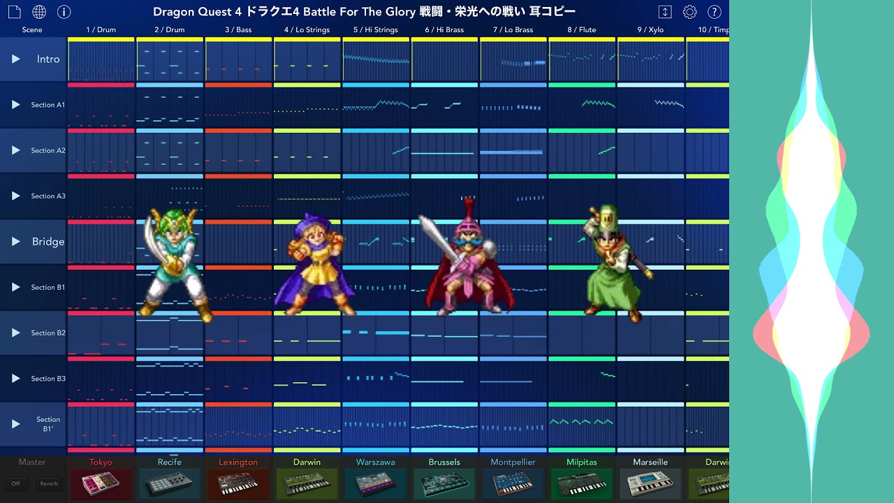 Dragon Quest 4 Battle For The Glory (Korg Gadget Arr.) ドラクエ4 栄光への戦い・生か死か・戦闘BGM アレンジ 耳コピー Mastered
