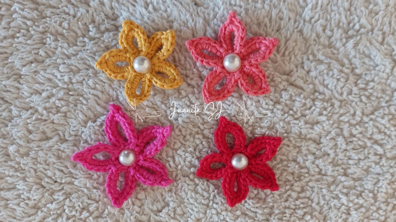 CÓMO TEJER FLORES A CROCHET FÁCIL Y RÁPIDO PASO A PASO