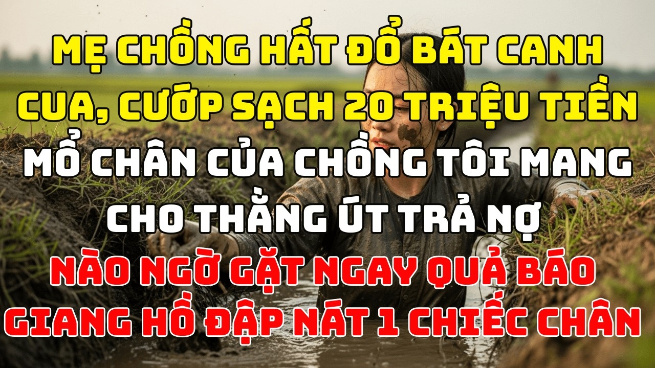 Mẹ chồng hất đổ bát canh cua, cướp sạch 20 triệu tiền mổ chân của chồng tôi mang cho thằng út trả nợ