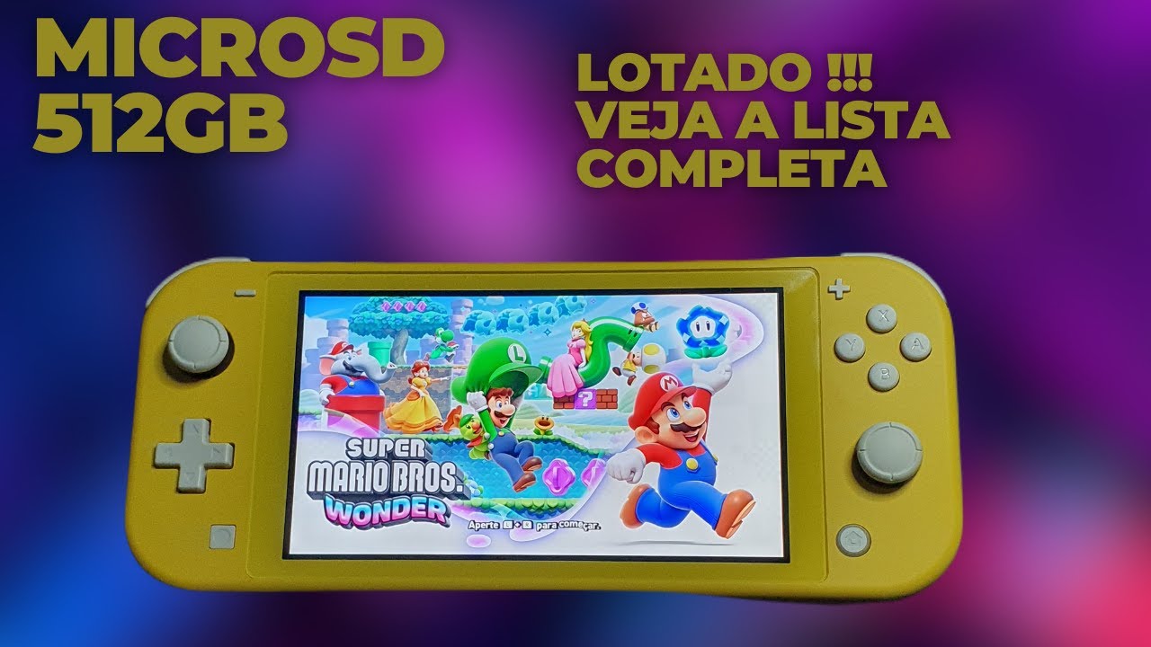 LOTADO !!! MicroSD de 512GB no Nintendo Switch Lite