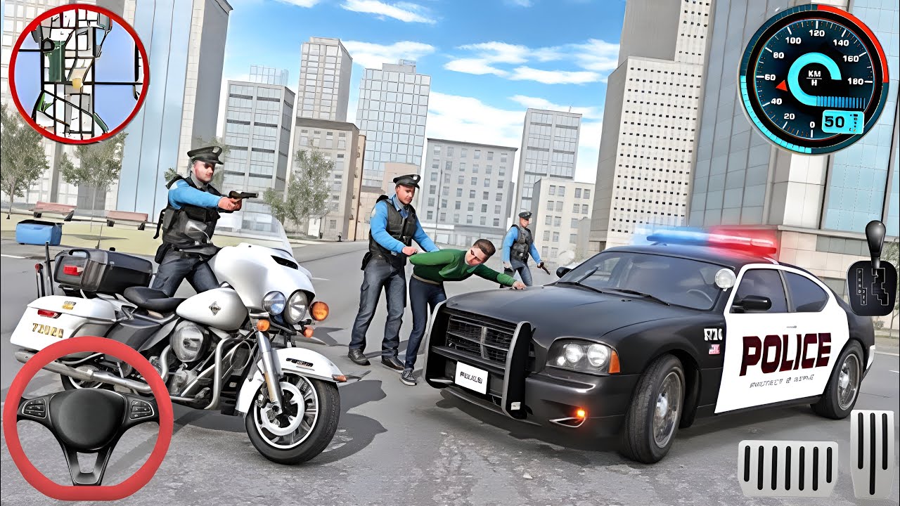 Police Car Chase Simulator 3D Game - Real Cop Cars Driving Simulator 2024 - Android GamePlay