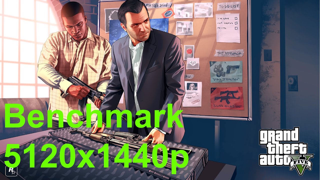 Benchmark - GTA V, 5120x1440p, 32:9