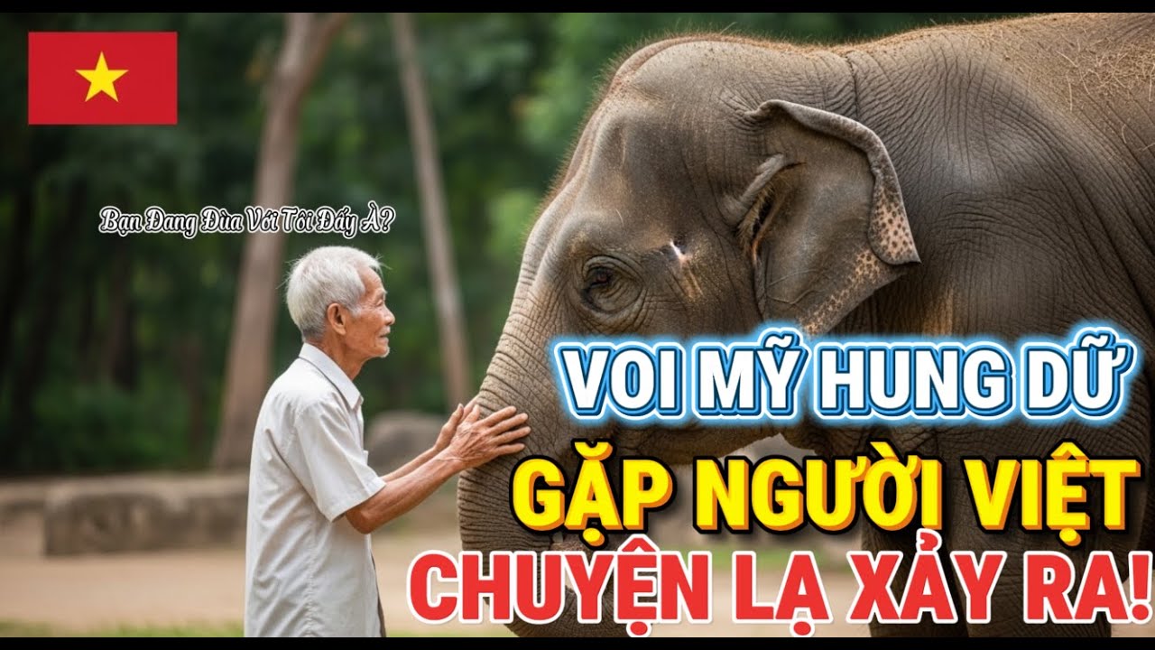 Voi ở vườn thú Mỹ hung dữ với người; khi cụ già Việt Nam bước tới,điều không ngờ xảy ra!
