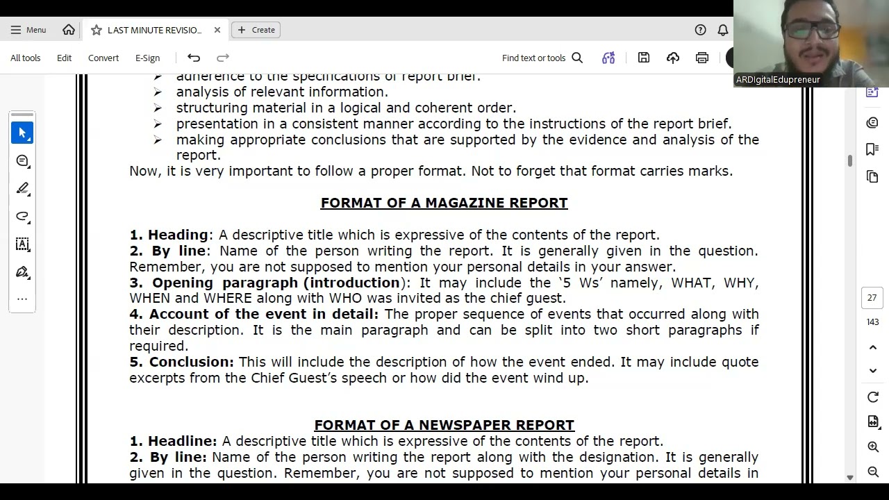 📰 Report Writing | Class 12 English Core | CBSE Writing Section | Board Exam Preparation