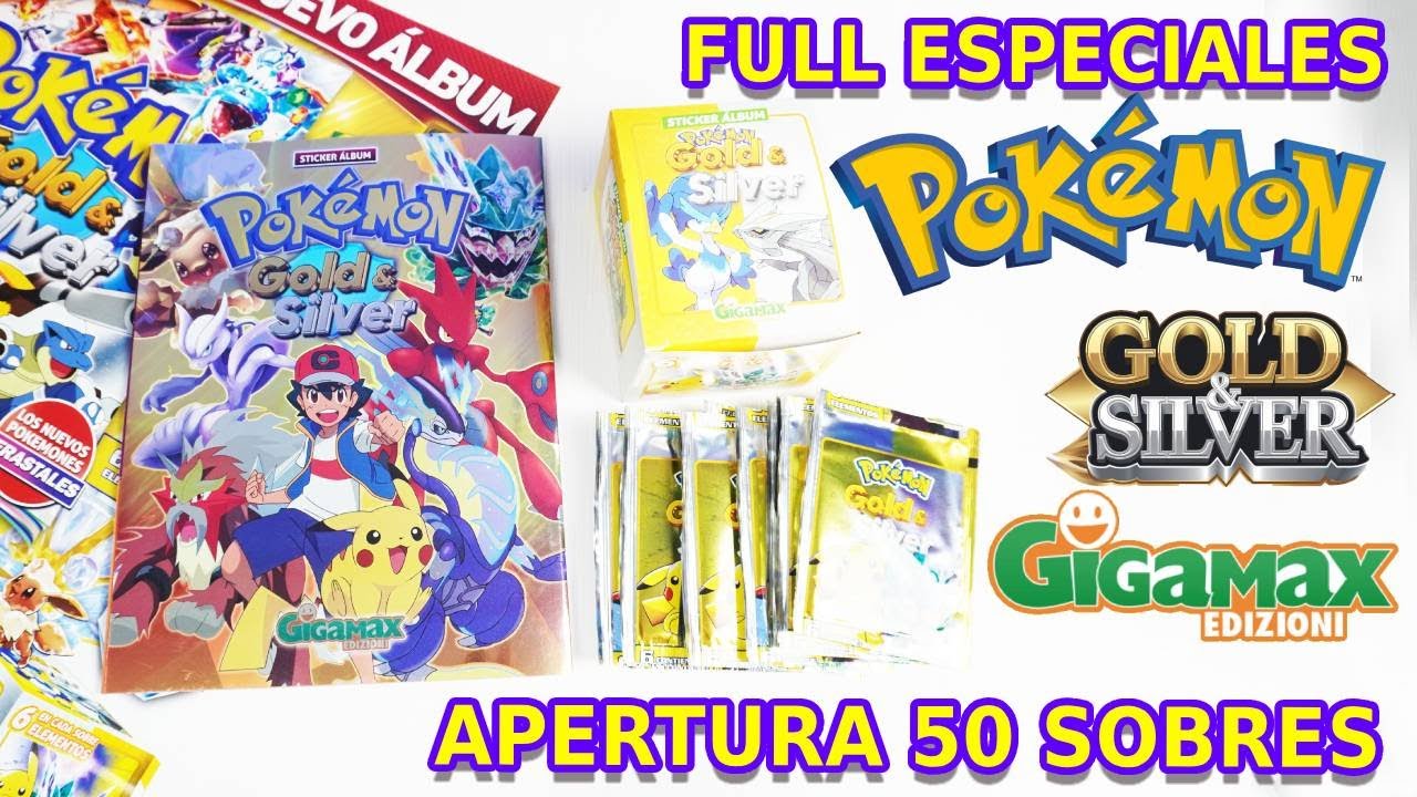 Álbum Pokémon GOLD and SILVER de Editorial Gigamax Edizioni: Apertura 50 SOBRES (2025)