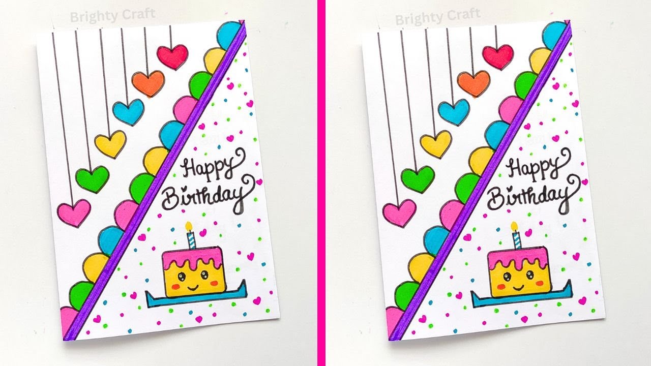 🎂 Happy Birthday Card 🎂 | Easy Birthday Greeting Card Ideas | How to Make Simple Birthday Card