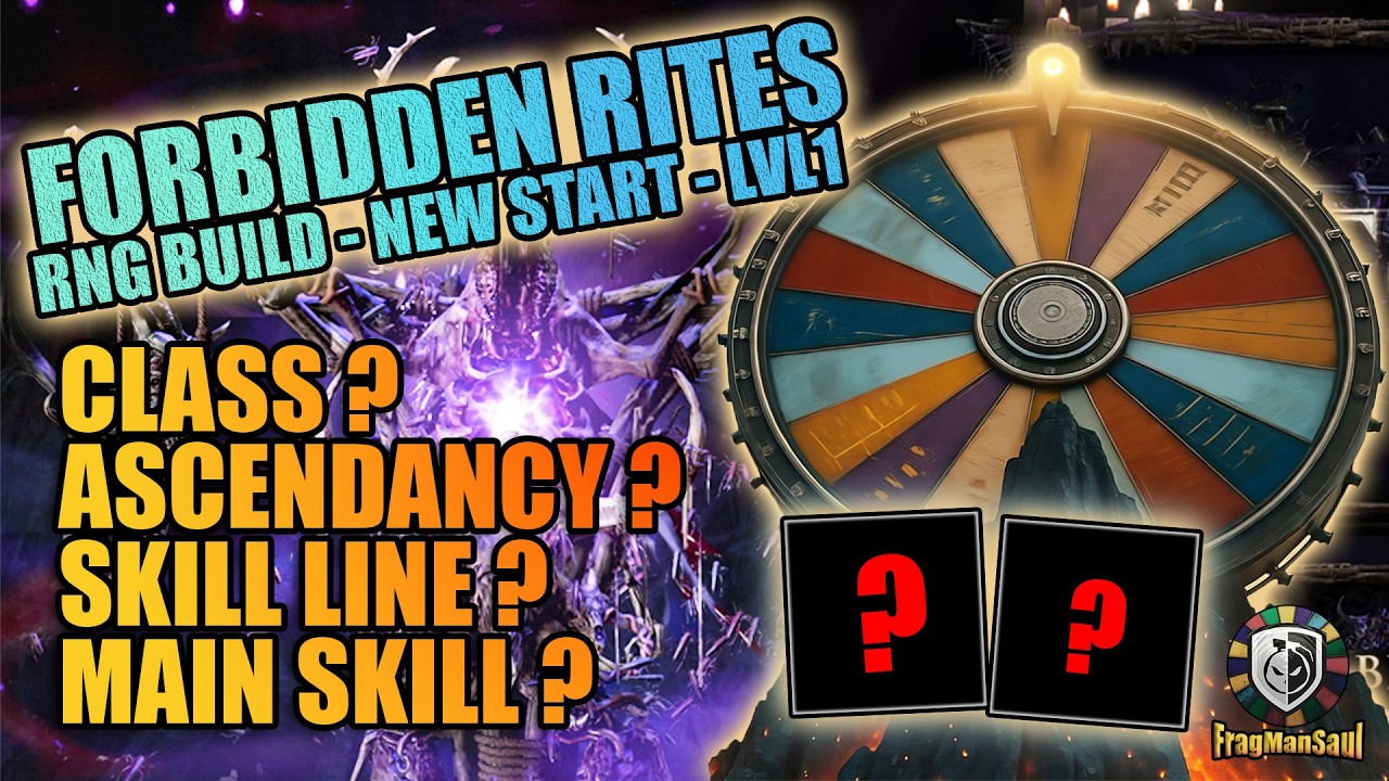 Forbidden Rites | Fresh Economy + Wheel of Fate Class, Ascendancy, Skill Line, Main Gem + BONUS SPIN